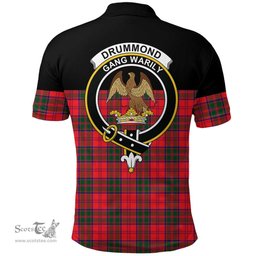 Scottish Drummond Modern Clan Tartan Polo Shirt - Golf Special Style Scottish Plaid Tartan Plaid