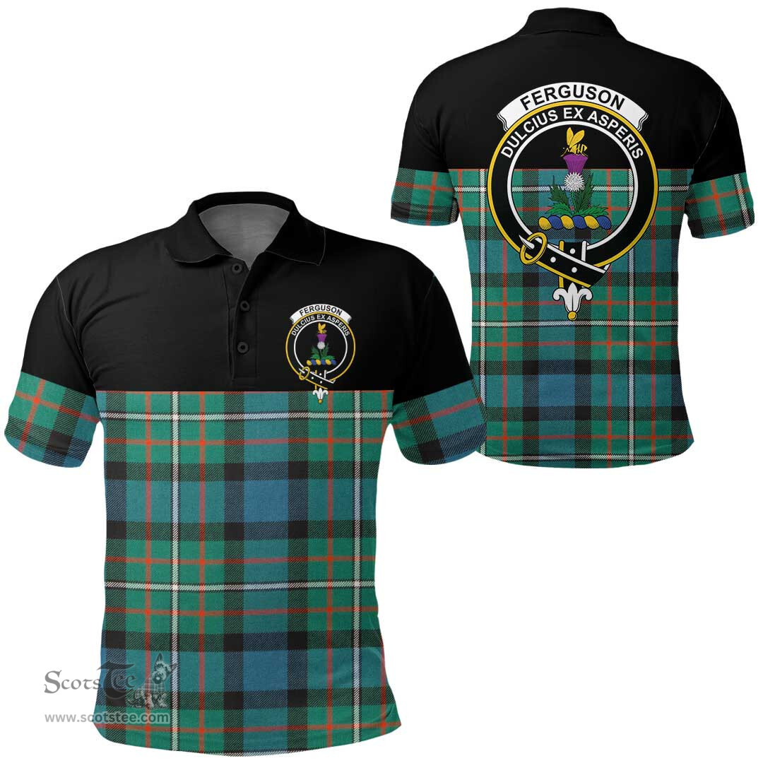 Scottish FERGUSON ANCIENT Clan Tartan Polo Shirt - Golf Special Style Scottish Plaid Tartan Plaid