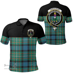 Scottish FERGUSON ANCIENT Clan Tartan Polo Shirt - Golf Special Style Scottish Plaid Tartan Plaid
