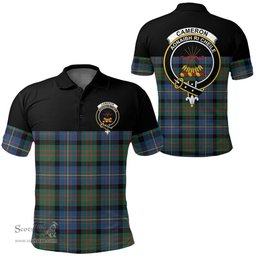 Scottish Cameron of Erracht Ancient Clan Tartan Polo Shirt - Golf Special Style Scottish Plaid Tartan Plaid