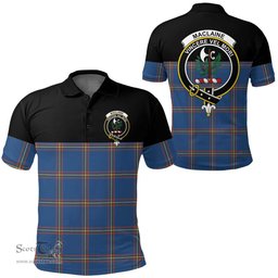Scottish MacLaine of Loch Buie Clan Tartan Polo Shirt - Golf Special Style Scottish Plaid Tartan Plaid