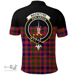 Scottish MacIntyre Modern Clan Tartan Polo Shirt - Golf Special Style Scottish Plaid Tartan Plaid