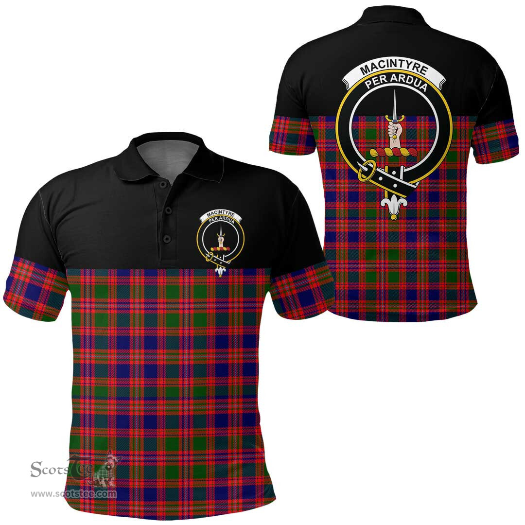 Scottish MacIntyre Modern Clan Tartan Polo Shirt - Golf Special Style Scottish Plaid Tartan Plaid