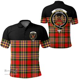 Scottish MacGill Modern Clan Tartan Polo Shirt - Golf Special Style Scottish Plaid Tartan Plaid