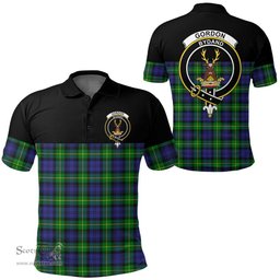 Scottish Gordon Modern Clan Tartan Polo Shirt - Golf Special Style Scottish Plaid Tartan Plaid
