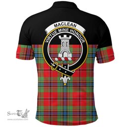 Scottish MacLean of Duart Modern Clan Tartan Polo Shirt - Golf Special Style Scottish Plaid Tartan Plaid