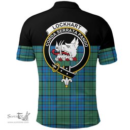 Scottish Lockhart Modern Clan Tartan Polo Shirt - Golf Special Style Scottish Plaid Tartan Plaid