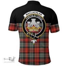 Scottish MacLachlan Weathered Clan Tartan Polo Shirt - Golf Special Style Scottish Plaid Tartan Plaid