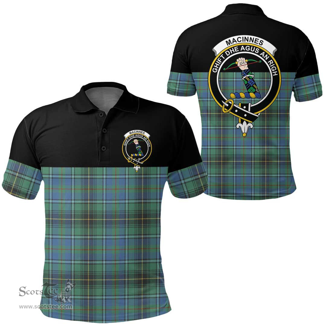 Scottish MacInnes Ancient Clan Tartan Polo Shirt - Golf Special Style Scottish Plaid Tartan Plaid
