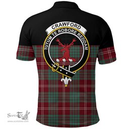 Scottish Crawford Modern Clan Tartan Polo Shirt - Golf Special Style Scottish Plaid Tartan Plaid