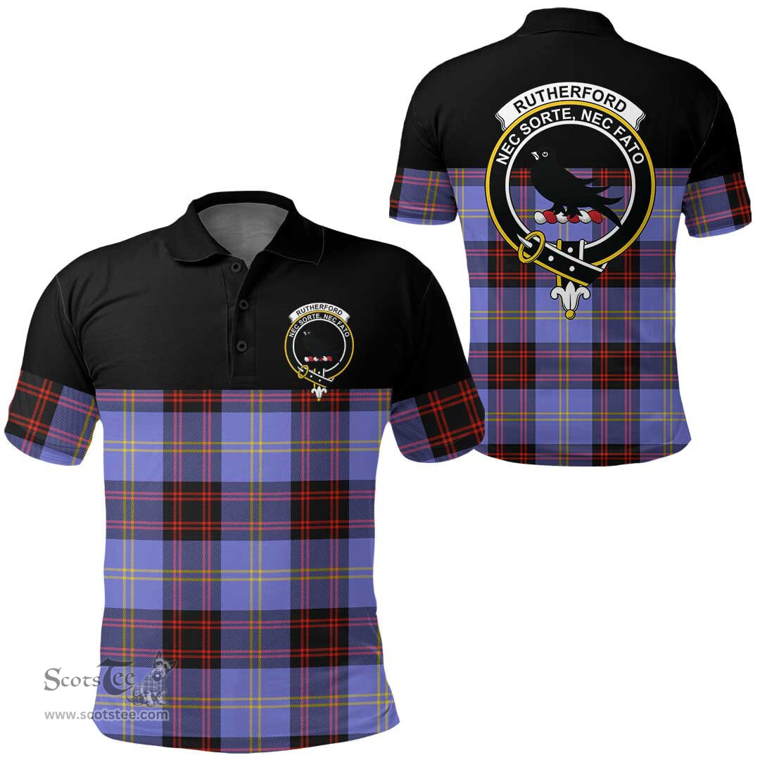 Scottish Rutherford Clan Tartan Polo Shirt - Golf Special Style Scottish Plaid Tartan Plaid