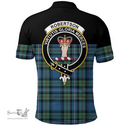 Scottish Robertson Hunting Ancient Clan Tartan Polo Shirt - Golf Special Style Scottish Plaid Tartan Plaid