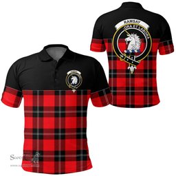 Scottish Ramsay Modern Clan Tartan Polo Shirt - Golf Special Style Scottish Plaid Tartan Plaid