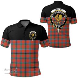 Scottish Sinclair Ancient Clan Tartan Polo Shirt - Golf Special Style Scottish Plaid Tartan Plaid