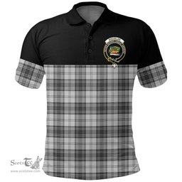 Scottish Douglas Grey Modern Clan Tartan Polo Shirt - Golf Special Style Scottish Plaid Tartan Plaid