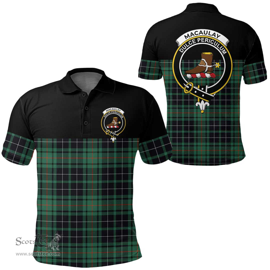 Scottish MacAulay Hunting Ancient Clan Tartan Polo Shirt - Golf Special Style Scottish Plaid Tartan Plaid