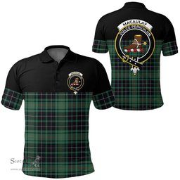 Scottish MacAulay Hunting Ancient Clan Tartan Polo Shirt - Golf Special Style Scottish Plaid Tartan Plaid