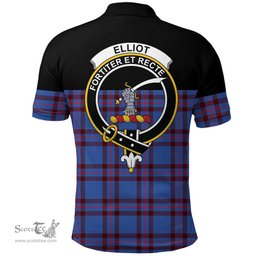 Scottish Elliot Modern Clan Tartan Polo Shirt - Golf Special Style Scottish Plaid Tartan Plaid