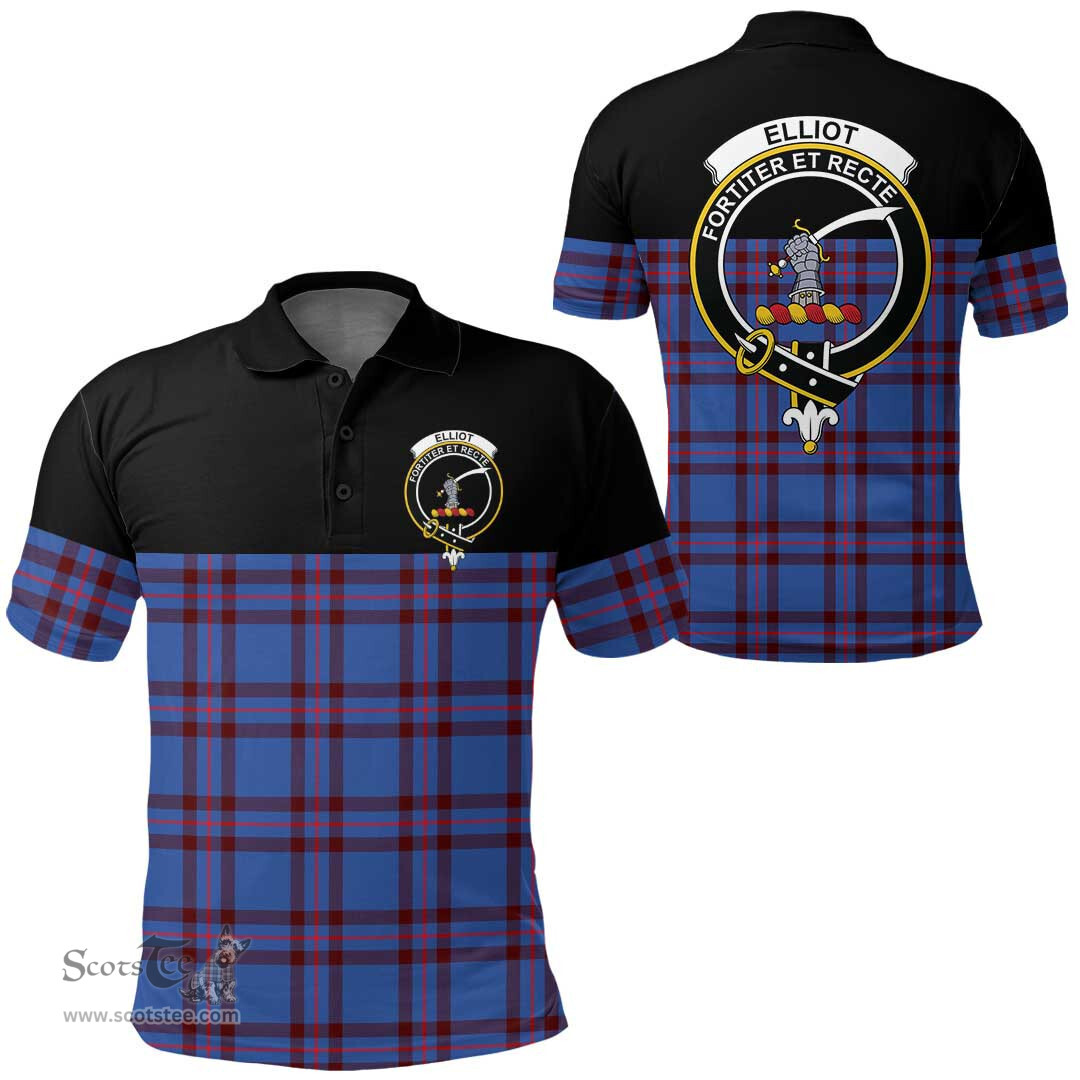 Scottish Elliot Modern Clan Tartan Polo Shirt - Golf Special Style Scottish Plaid Tartan Plaid