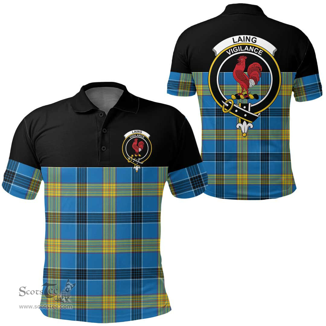 Scottish Laing Clan Tartan Polo Shirt - Golf Special Style Scottish Plaid Tartan Plaid