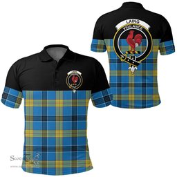 Scottish Laing Clan Tartan Polo Shirt - Golf Special Style Scottish Plaid Tartan Plaid