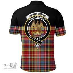 Scottish Drummond of Strathallan Clan Tartan Polo Shirt - Golf Special Style Scottish Plaid Tartan Plaid