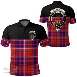 Scottish Cameron of Lochiel Modern Clan Tartan Polo Shirt - Golf Special Style Scottish Plaid Tartan Plaid
