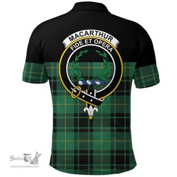 Scottish MacArthur Ancient Clan Tartan Polo Shirt - Golf Special Style Scottish Plaid Tartan Plaid