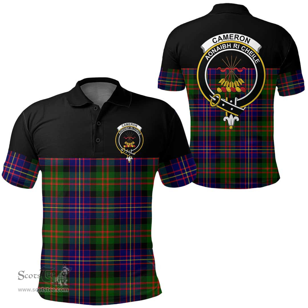 Scottish Cameron of Erracht Modern Clan Tartan Polo Shirt - Golf Special Style Scottish Plaid Tartan Plaid
