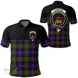 Scottish Cameron of Erracht Modern Clan Tartan Polo Shirt - Golf Special Style Scottish Plaid Tartan Plaid