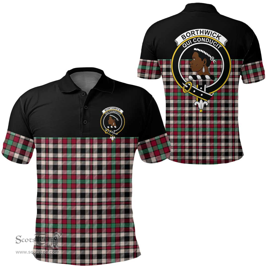 Scottish Borthwick Dress Ancient Clan Tartan Polo Shirt - Golf Special Style Scottish Plaid Tartan Plaid