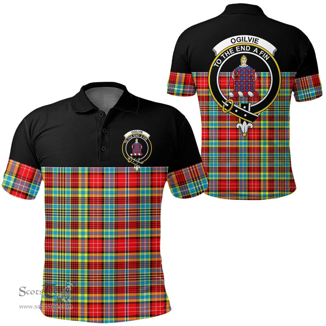 Scottish Ogilvie Hunting Ancient Clan Tartan Polo Shirt - Golf Special Style Scottish Plaid Tartan Plaid