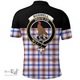 Scottish Boswell Modern Clan Tartan Polo Shirt - Golf Special Style Scottish Plaid Tartan Plaid