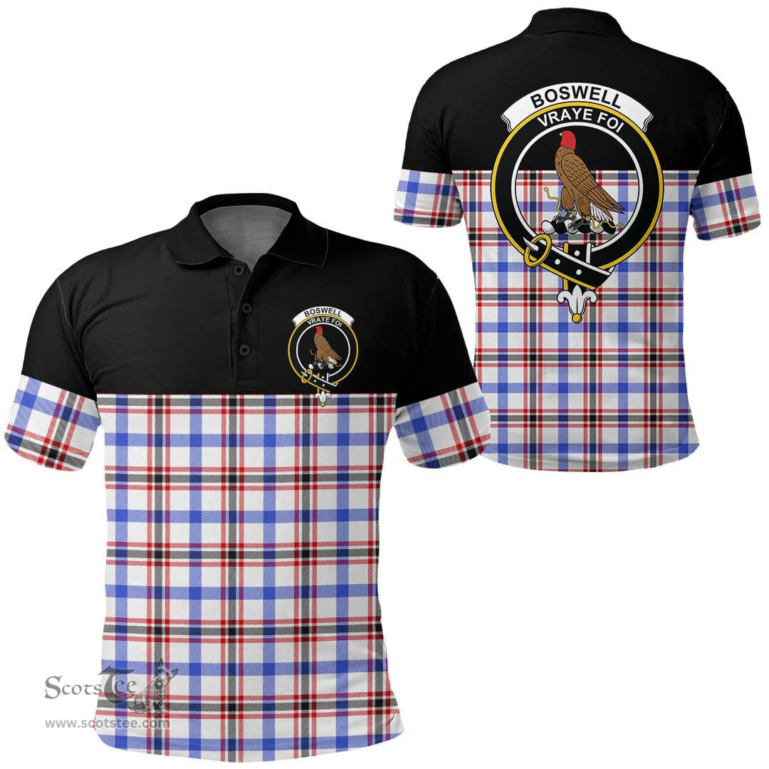 Scottish Boswell Modern Clan Tartan Polo Shirt - Golf Special Style Scottish Plaid Tartan Plaid