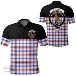 Scottish Boswell Modern Clan Tartan Polo Shirt - Golf Special Style Scottish Plaid Tartan Plaid