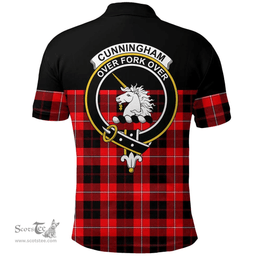 Scottish Cunningham Modern Clan Tartan Polo Shirt - Golf Special Style Scottish Plaid Tartan Plaid