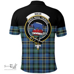 Scottish Weir Ancient Clan Tartan Polo Shirt - Golf Special Style Scottish Plaid Tartan Plaid