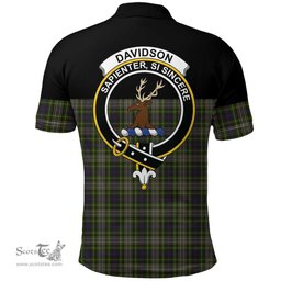 Scottish Davidson Tulloch Dress Clan Tartan Polo Shirt - Golf Special Style Scottish Plaid Tartan Plaid