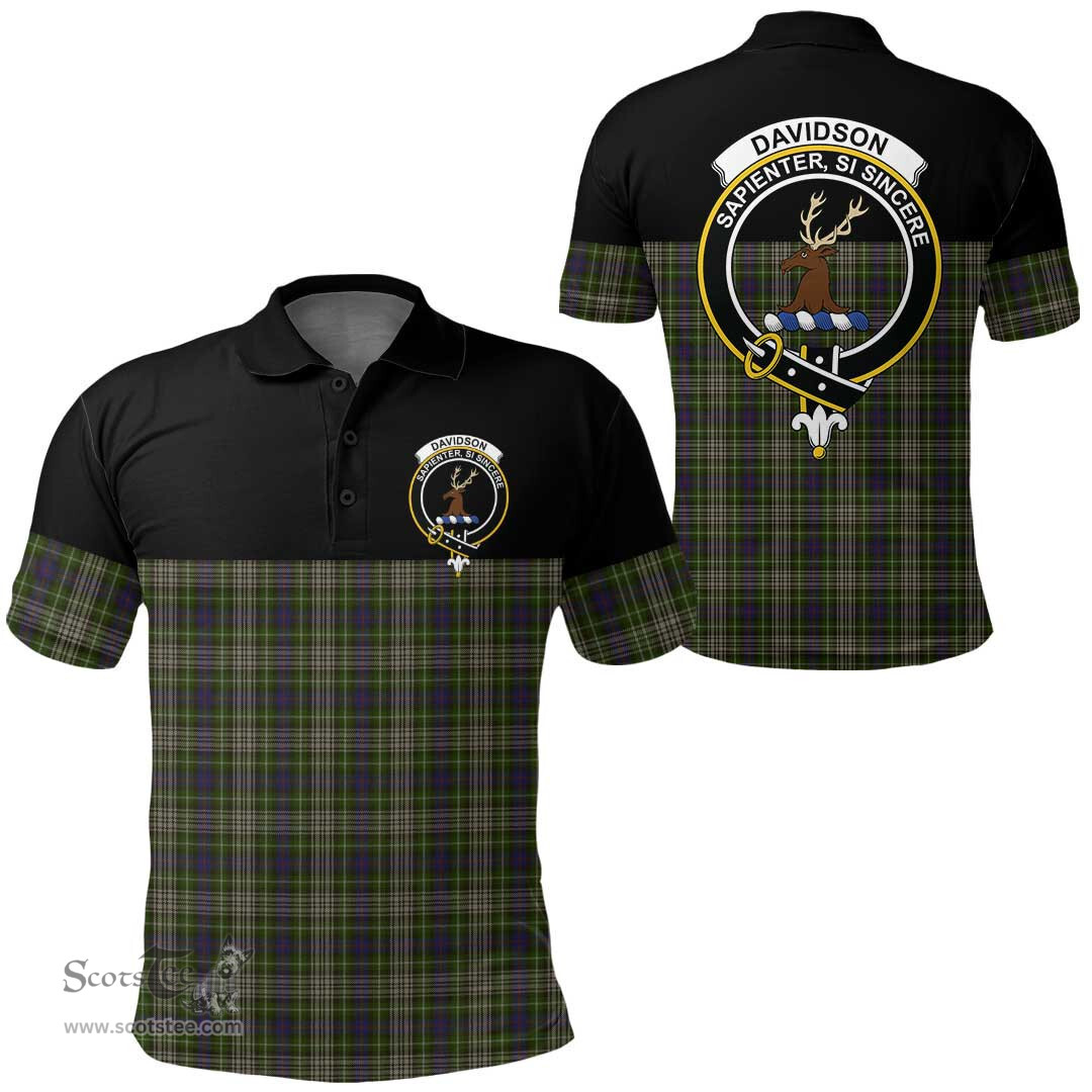 Scottish Davidson Tulloch Dress Clan Tartan Polo Shirt - Golf Special Style Scottish Plaid Tartan Plaid