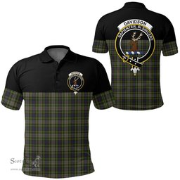 Scottish Davidson Tulloch Dress Clan Tartan Polo Shirt - Golf Special Style Scottish Plaid Tartan Plaid