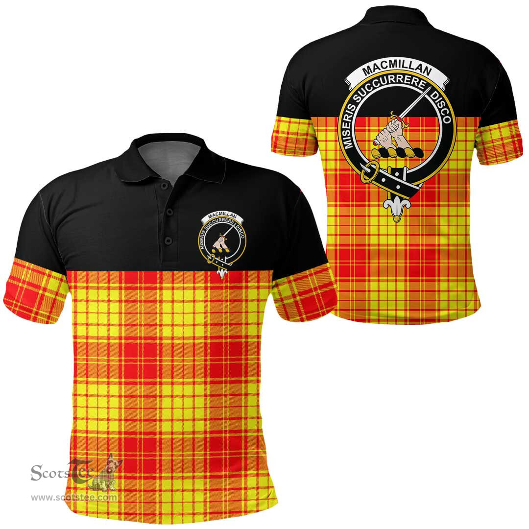 Scottish MacMillan Clan Clan Tartan Polo Shirt - Golf Special Style Scottish Plaid Tartan Plaid