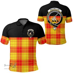 Scottish MacMillan Clan Clan Tartan Polo Shirt - Golf Special Style Scottish Plaid Tartan Plaid
