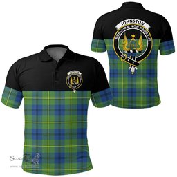 Scottish Johnston Ancient Clan Tartan Polo Shirt - Golf Special Style Scottish Plaid Tartan Plaid