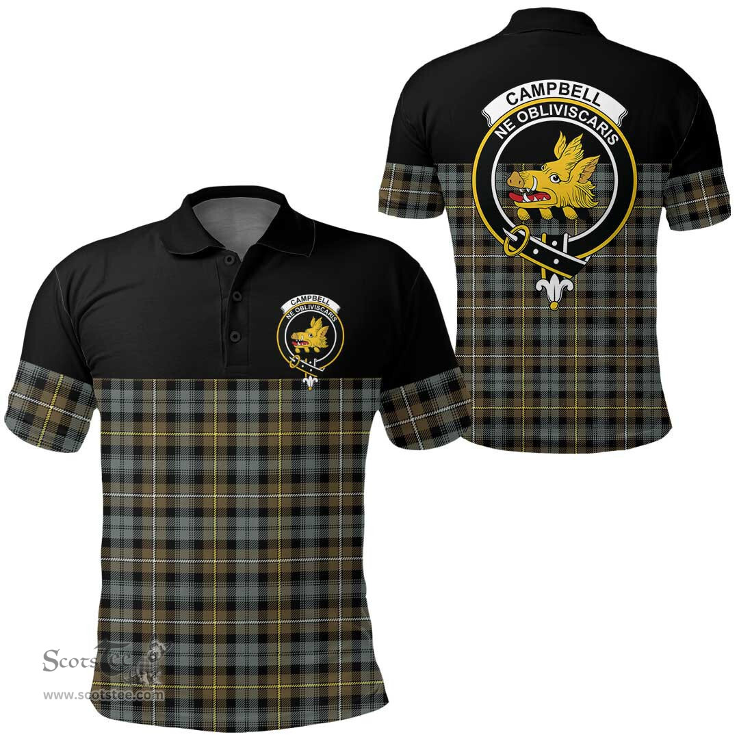 Scottish Campbell Argyll Weathered Clan Tartan Polo Shirt - Golf Special Style Scottish Plaid Tartan Plaid
