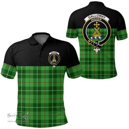 Scottish Galloway District Clan Tartan Polo Shirt - Golf Special Style Scottish Plaid Tartan Plaid