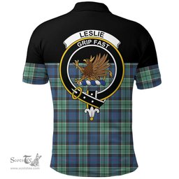 Scottish Leslie Hunting Clan Tartan Polo Shirt - Golf Special Style Scottish Plaid Tartan Plaid