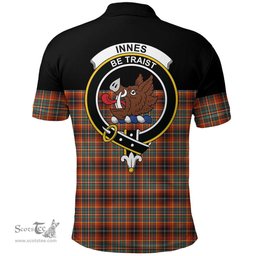 Scottish Innes Ancient Clan Tartan Polo Shirt - Golf Special Style Scottish Plaid Tartan Plaid