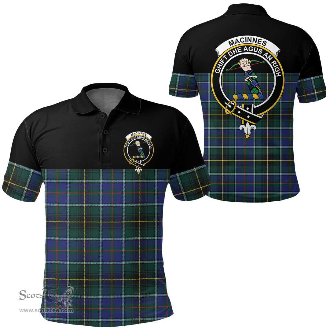 Scottish MacInnes Modern Clan Tartan Polo Shirt - Golf Special Style Scottish Plaid Tartan Plaid