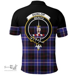 Scottish Dunlop Modern Clan Tartan Polo Shirt - Golf Special Style Scottish Plaid Tartan Plaid