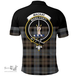 Scottish MacKay Weathered Clan Tartan Polo Shirt - Golf Special Style Scottish Plaid Tartan Plaid